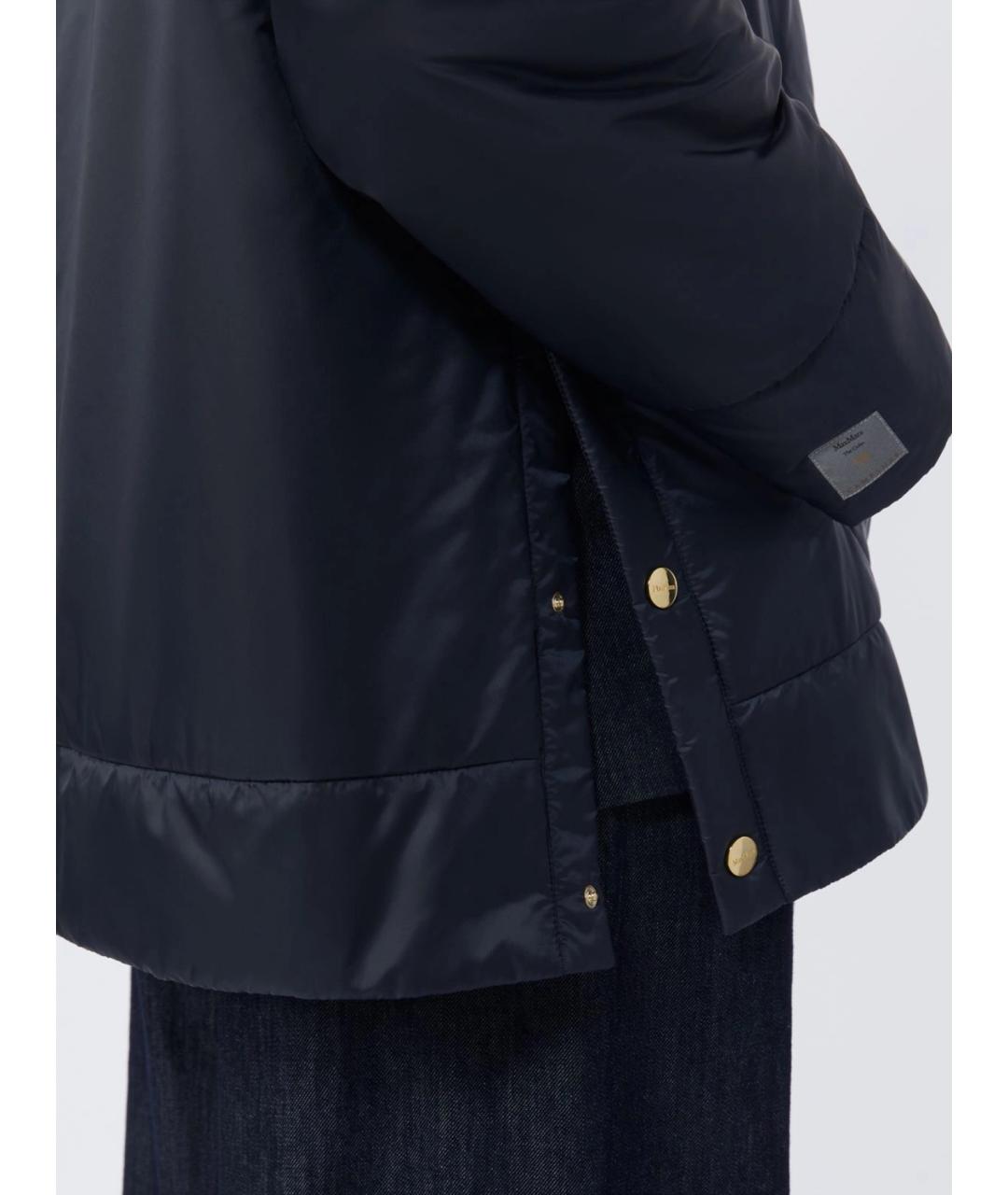 'S MAX MARA Темно-синяя полиэстеровая куртка, фото 5