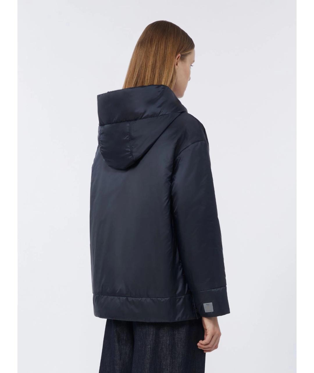 'S MAX MARA Темно-синяя полиэстеровая куртка, фото 4