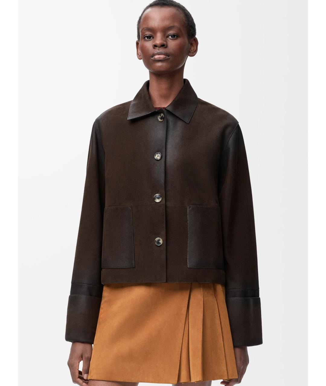 LOEWE Коричневая замшевая куртка, фото 3