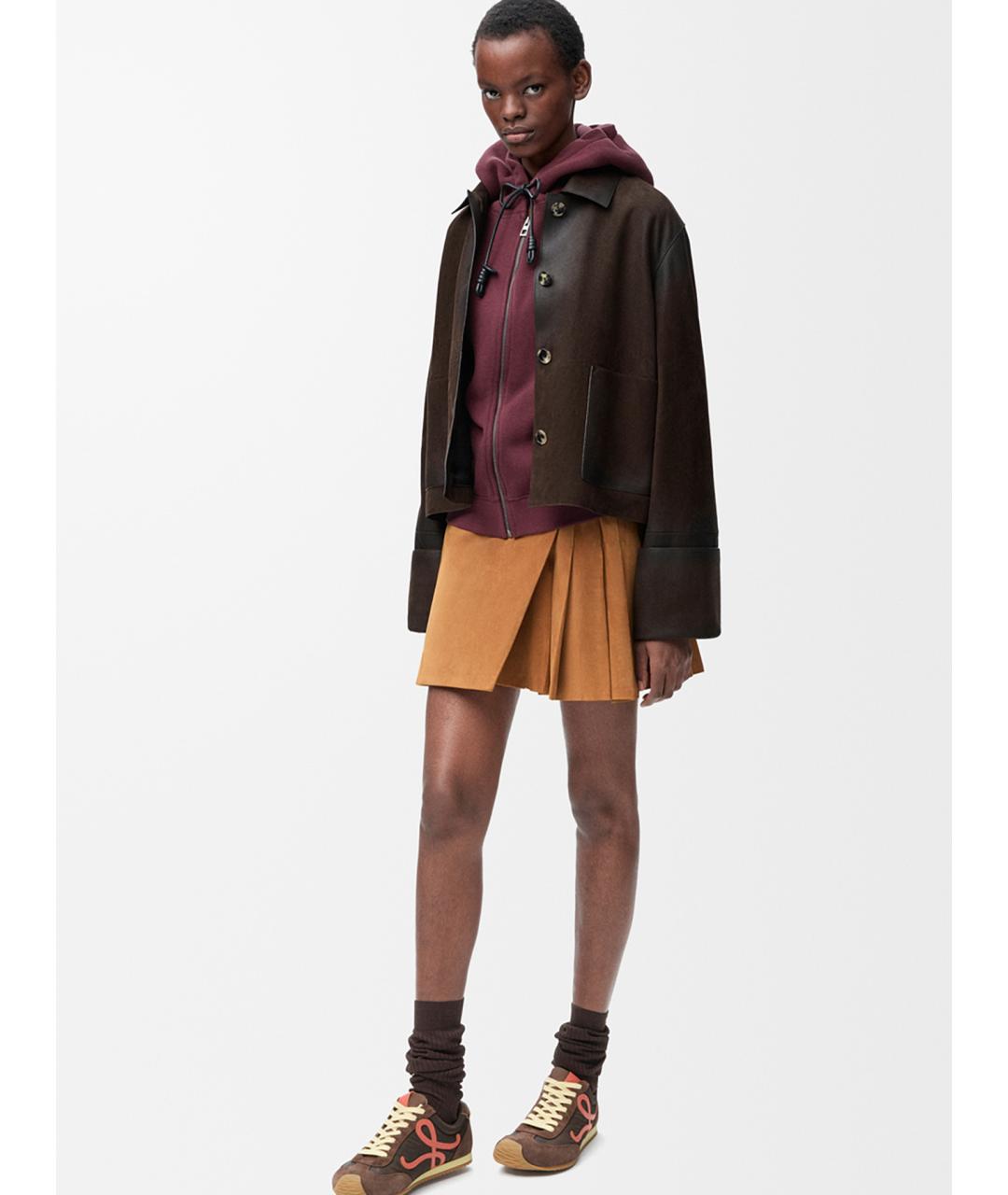 LOEWE Коричневая замшевая куртка, фото 2