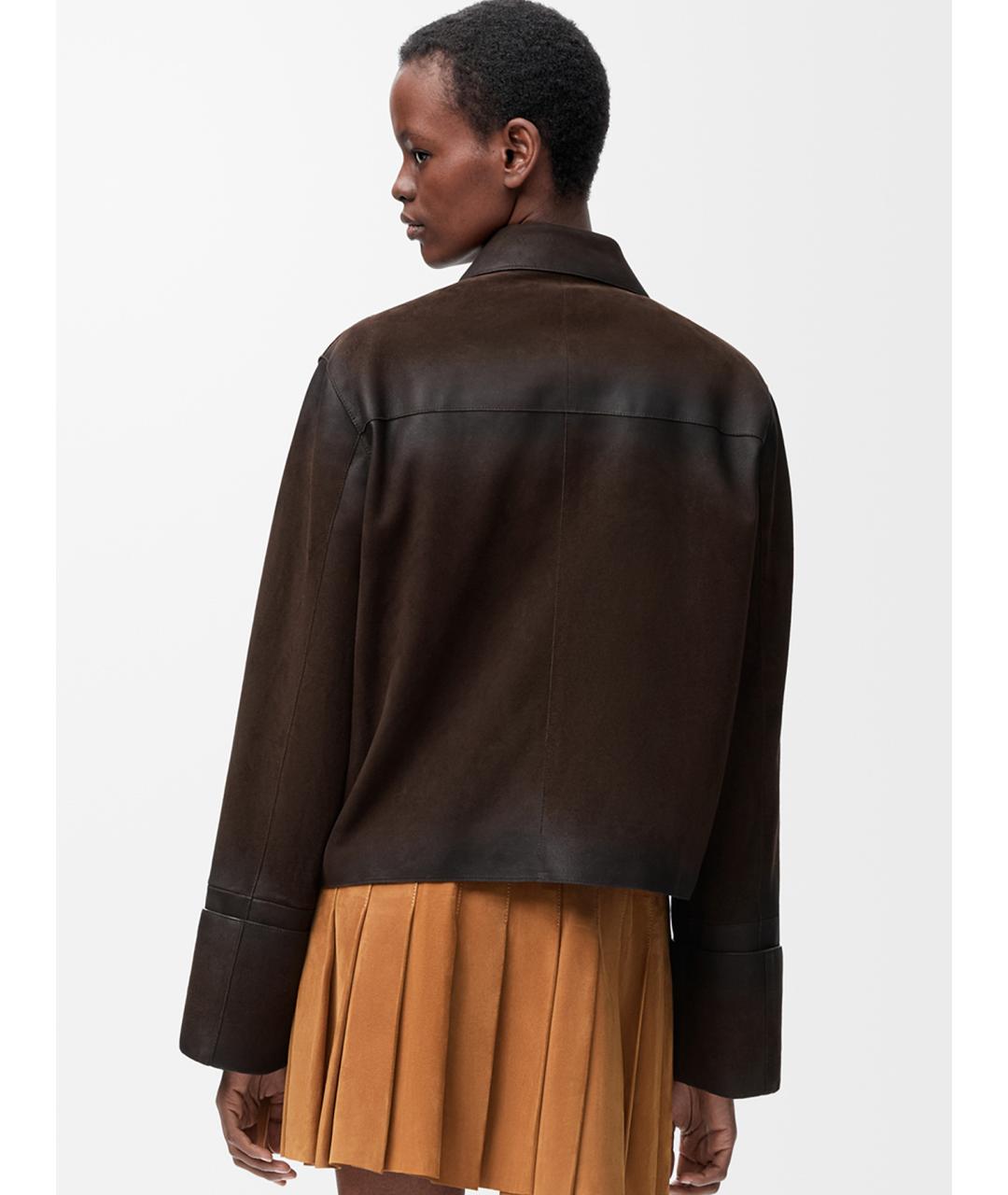 LOEWE Коричневая замшевая куртка, фото 4