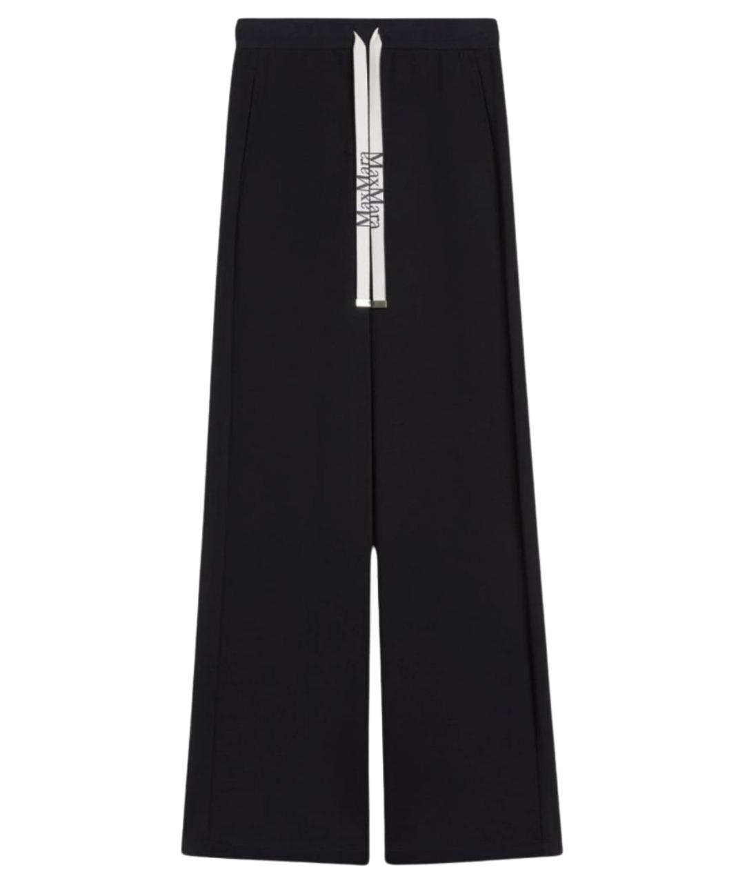 'S MAX MARA Темно-синие хлопковые прямые брюки, фото 1