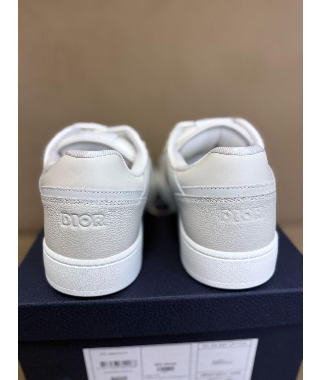 CHRISTIAN DIOR Белые кожаные низкие кроссовки / кеды, фото 5