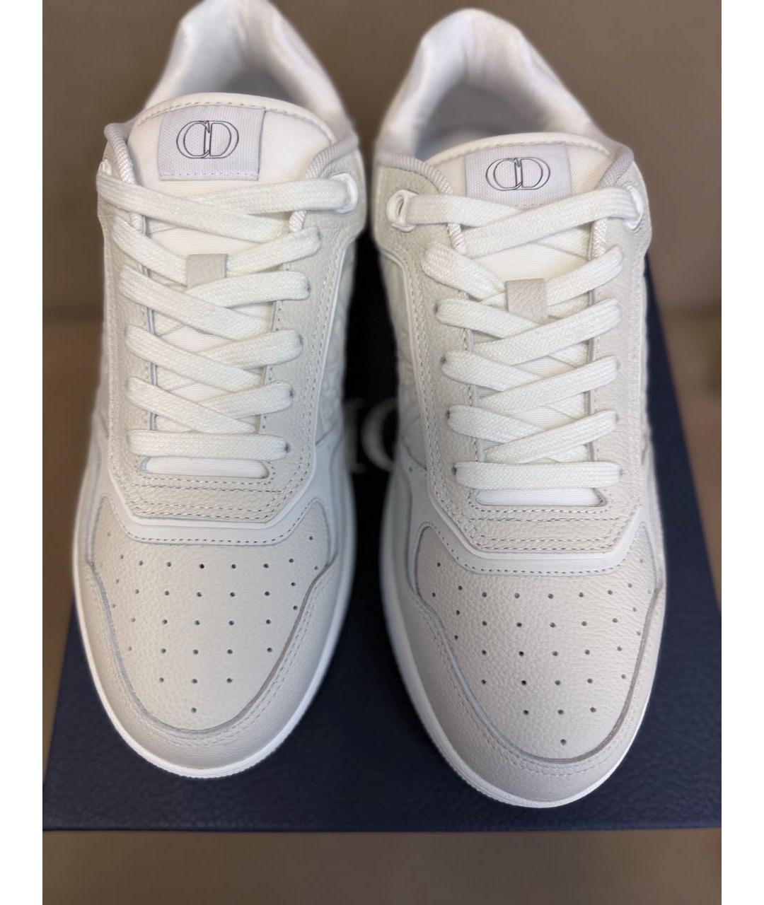 CHRISTIAN DIOR Белые кожаные низкие кроссовки / кеды, фото 3