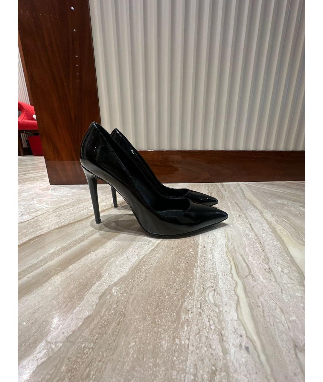 RALPH LAUREN Черные туфли из лакированной кожи, фото 5