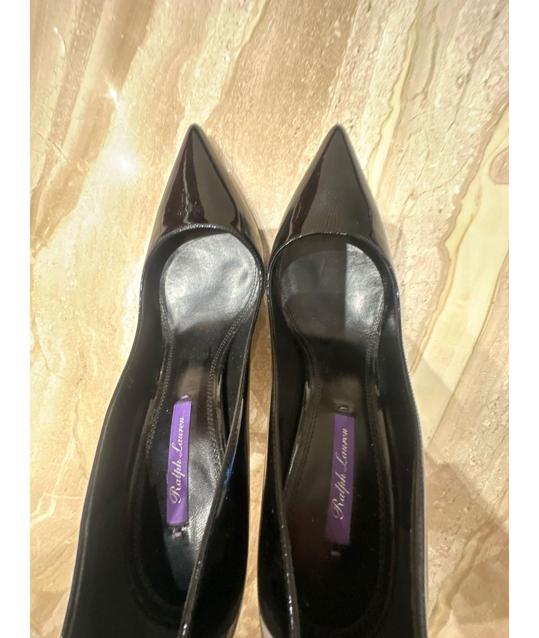 RALPH LAUREN Черные туфли из лакированной кожи, фото 2