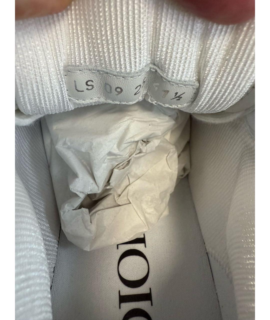 CHRISTIAN DIOR Белые кожаные низкие кроссовки / кеды, фото 6