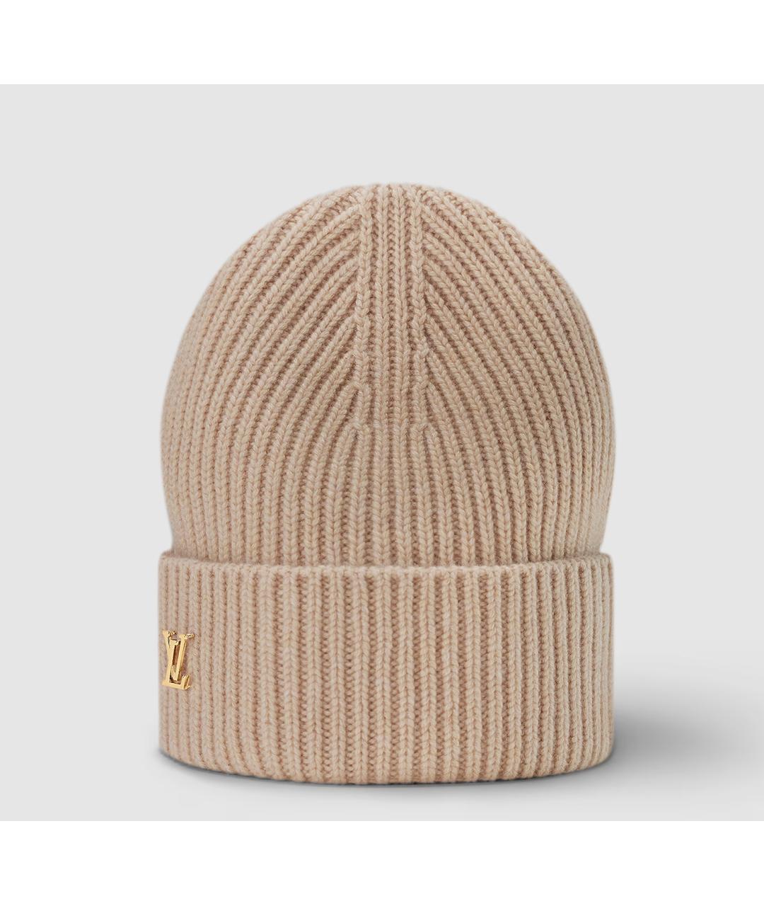 LOUIS VUITTON Горчичная кашемировая шапка, фото 4