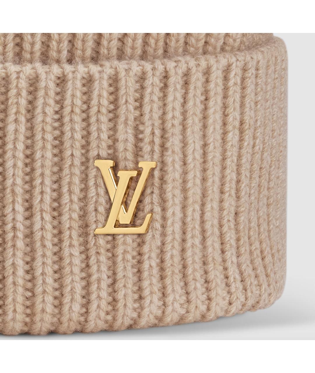 LOUIS VUITTON Горчичная кашемировая шапка, фото 3