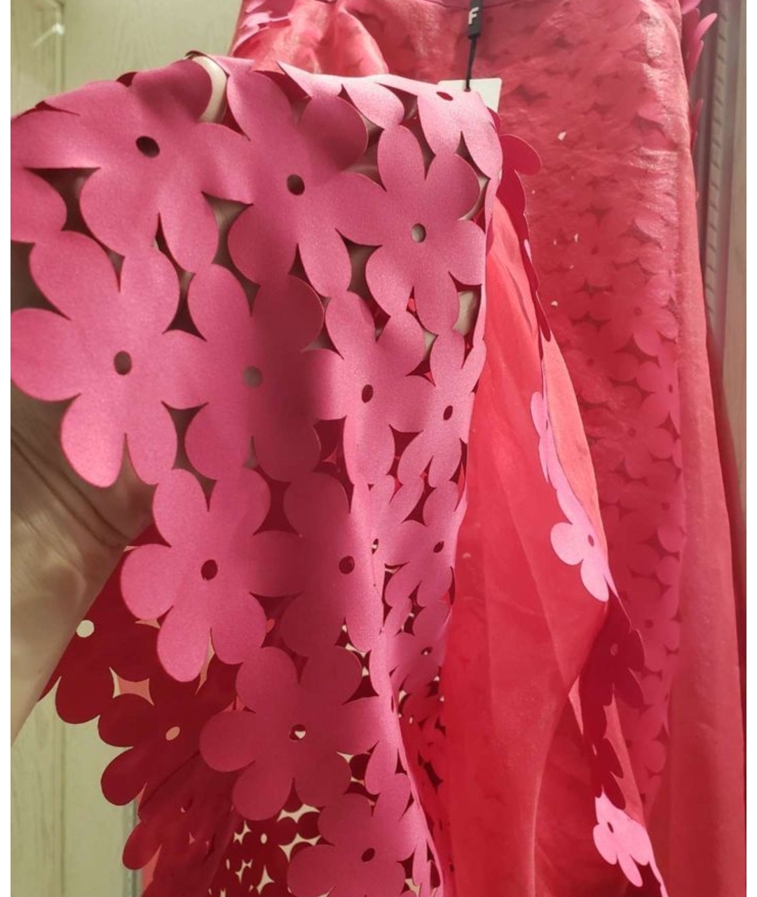 PASKAL Розовая кружевная юбка миди, фото 3