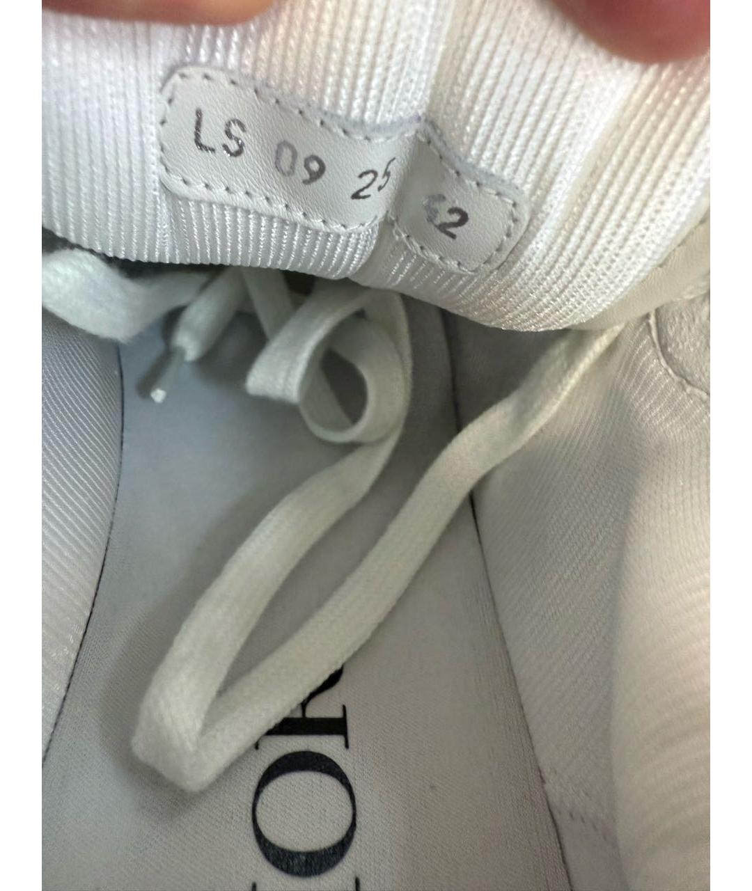 CHRISTIAN DIOR Белые кожаные низкие кроссовки / кеды, фото 5