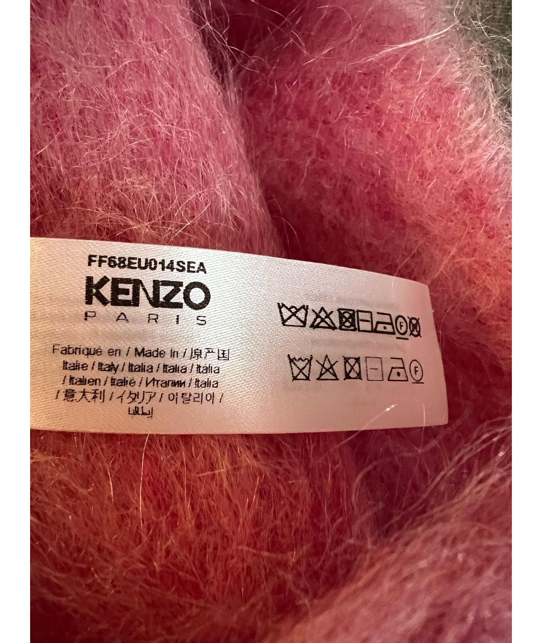 KENZO Розовый шарф, фото 5