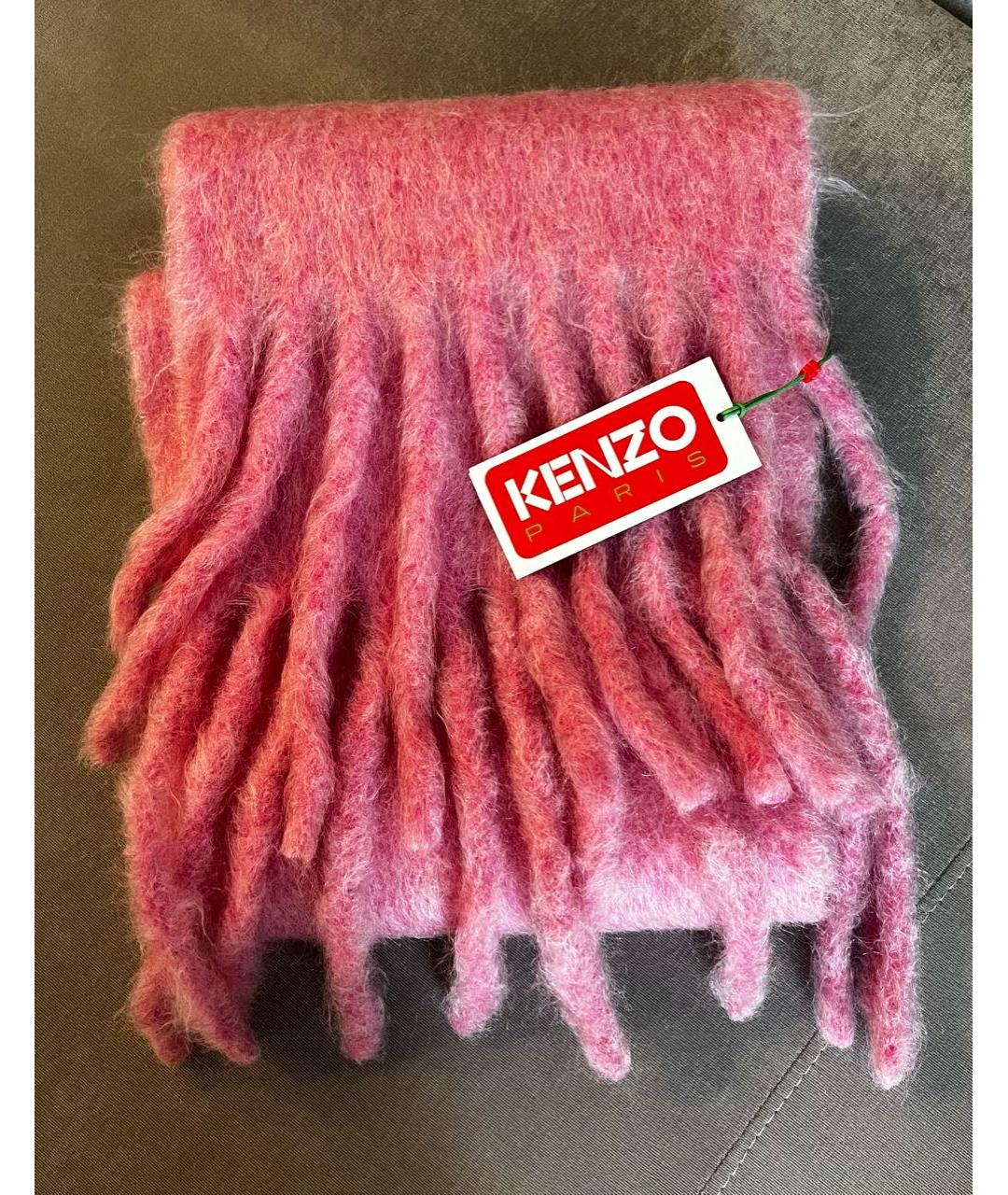 KENZO Розовый шарф, фото 8