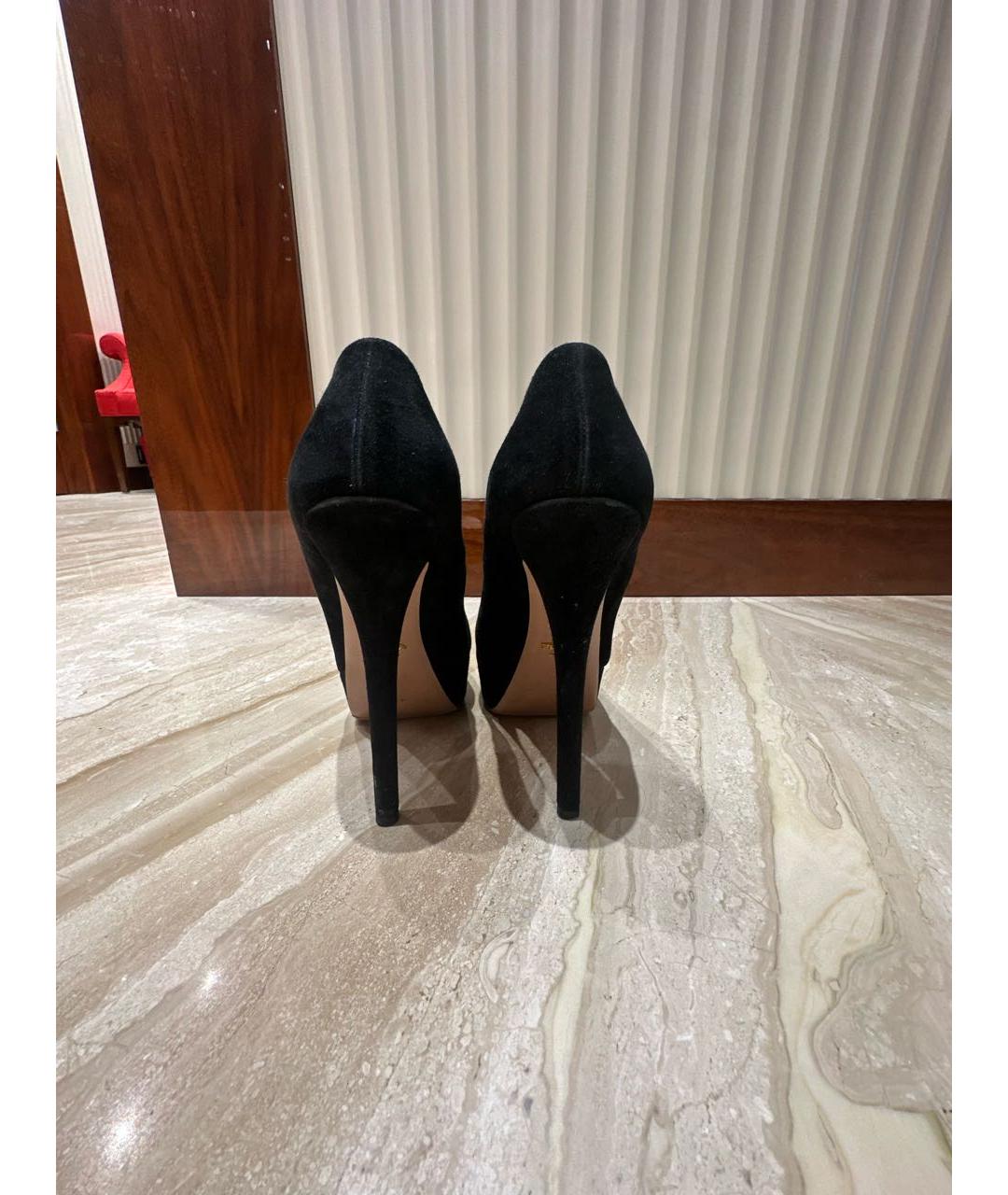 PRADA Черные замшевые туфли, фото 4