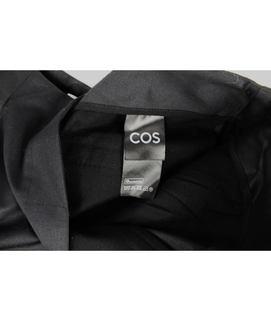 COS Антрацитовые шерстяные брюки широкие, фото 7