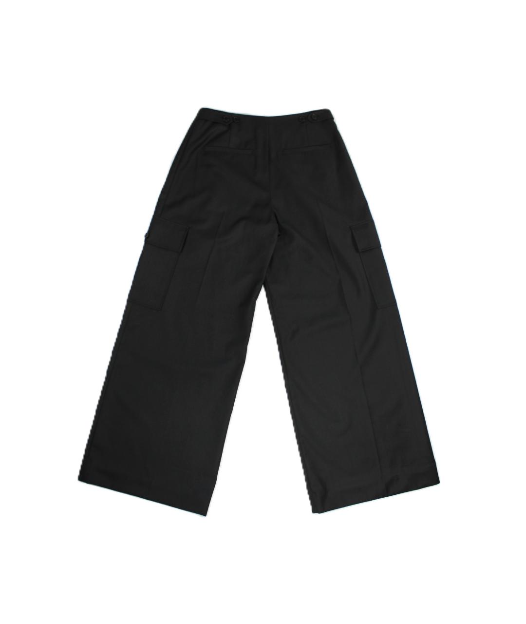 COS Антрацитовые шерстяные брюки широкие, фото 3