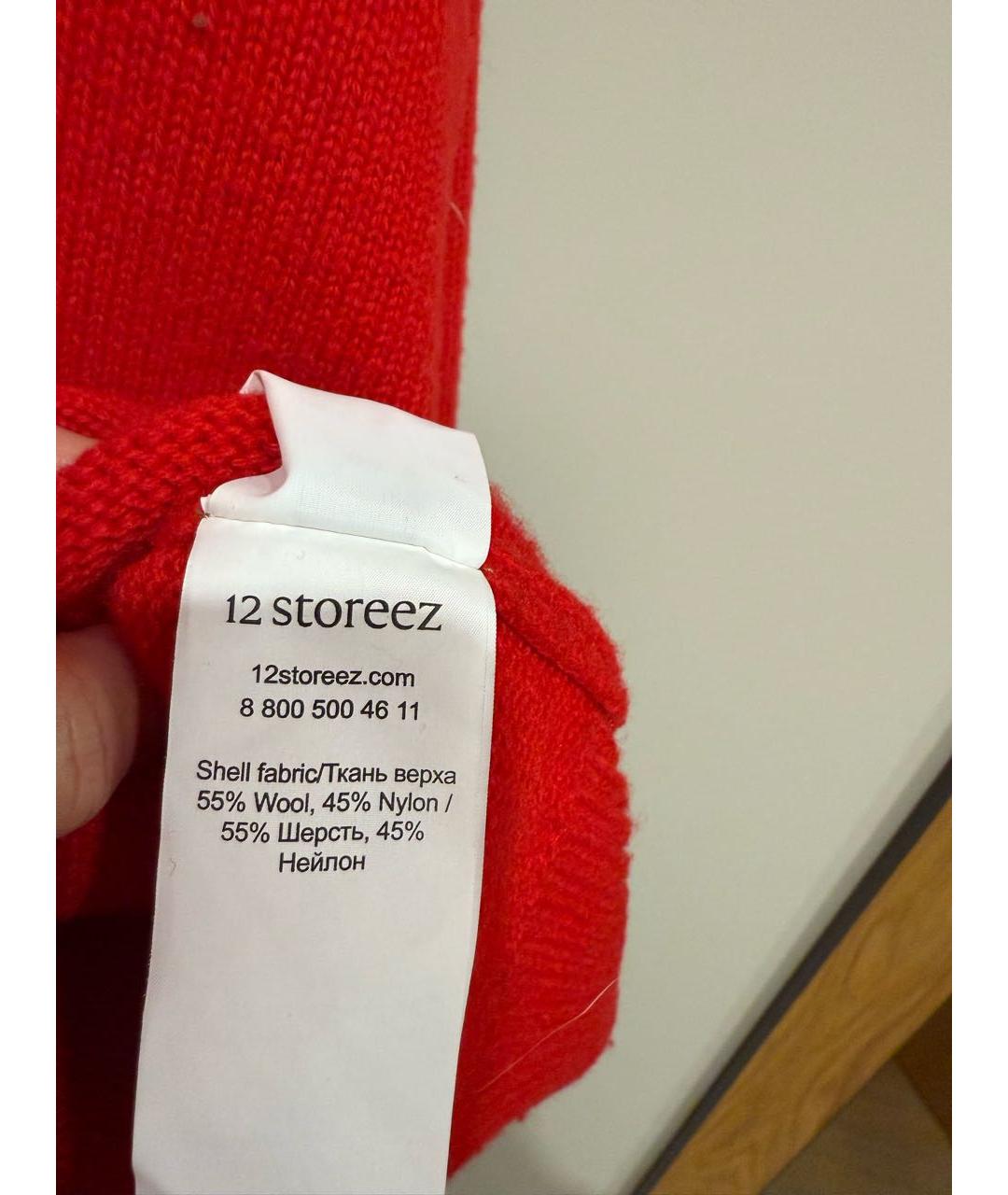 12 STOREEZ Красный шерстяной джемпер / свитер, фото 5