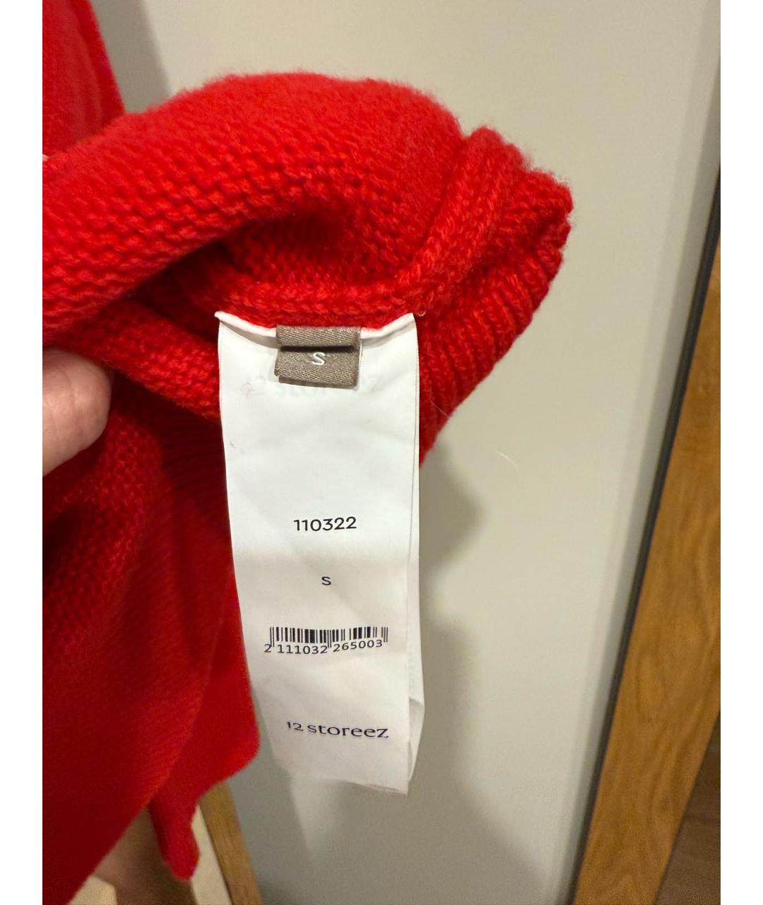 12 STOREEZ Красный шерстяной джемпер / свитер, фото 4