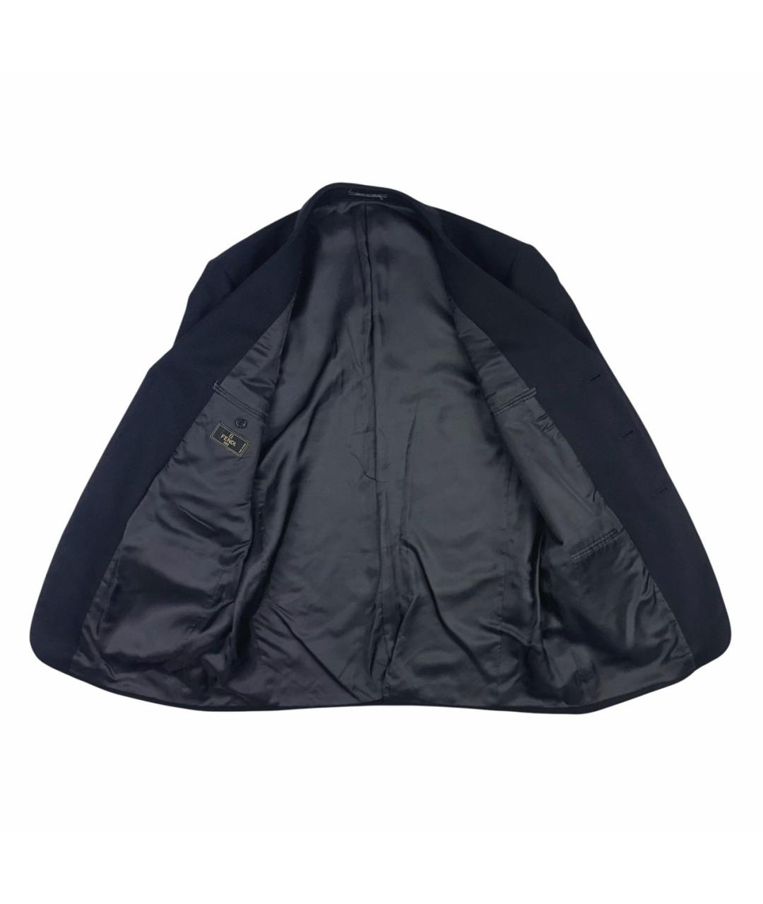 FENDI Темно-синий шерстяной пиджак, фото 3