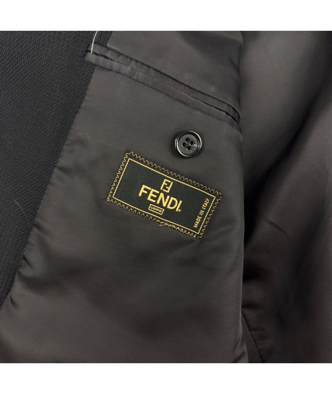 FENDI Темно-синий шерстяной пиджак, фото 6