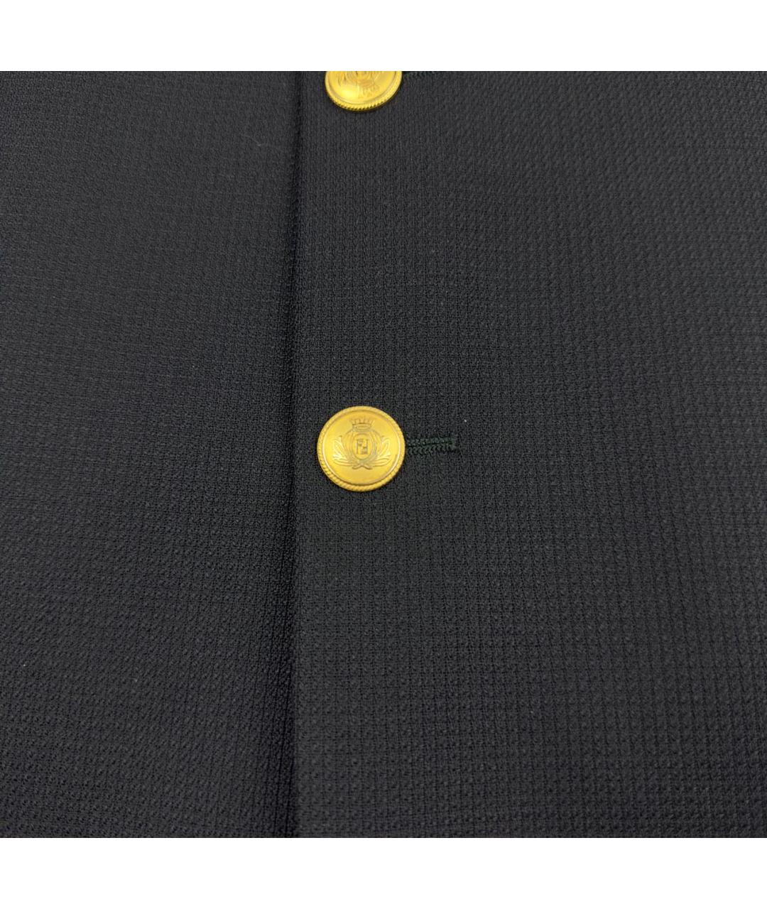 FENDI Темно-синий шерстяной пиджак, фото 5