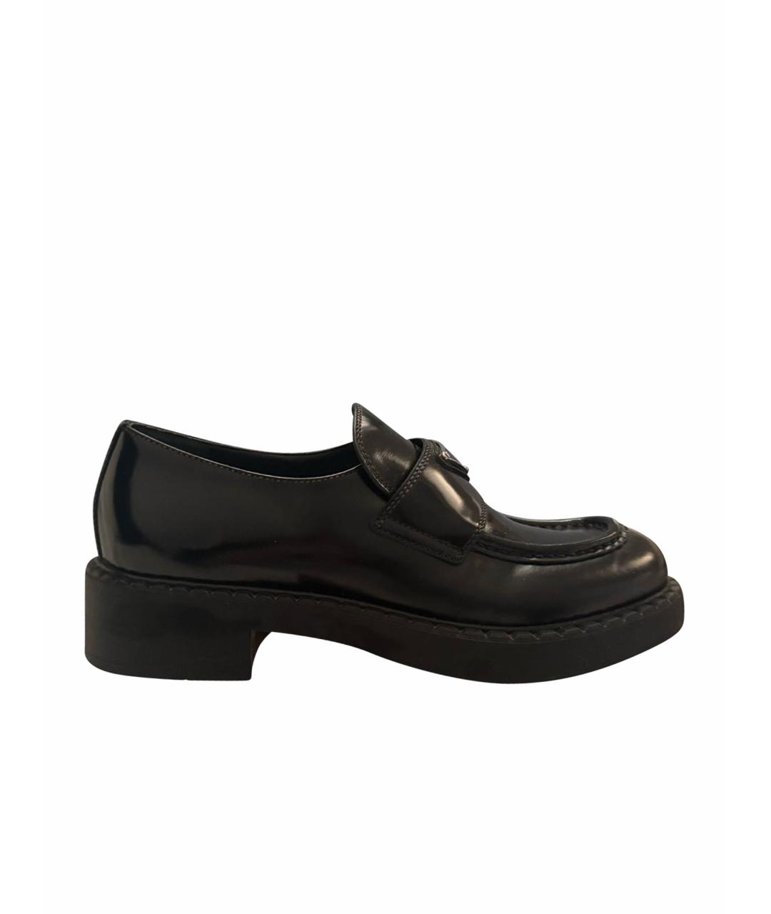 PRADA Черные лоферы из лакированной кожи, фото 1
