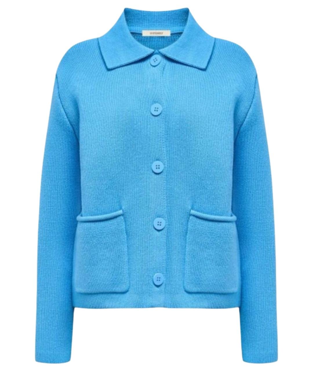 12 STOREEZ Голубой хлопковый жакет/пиджак, фото 1