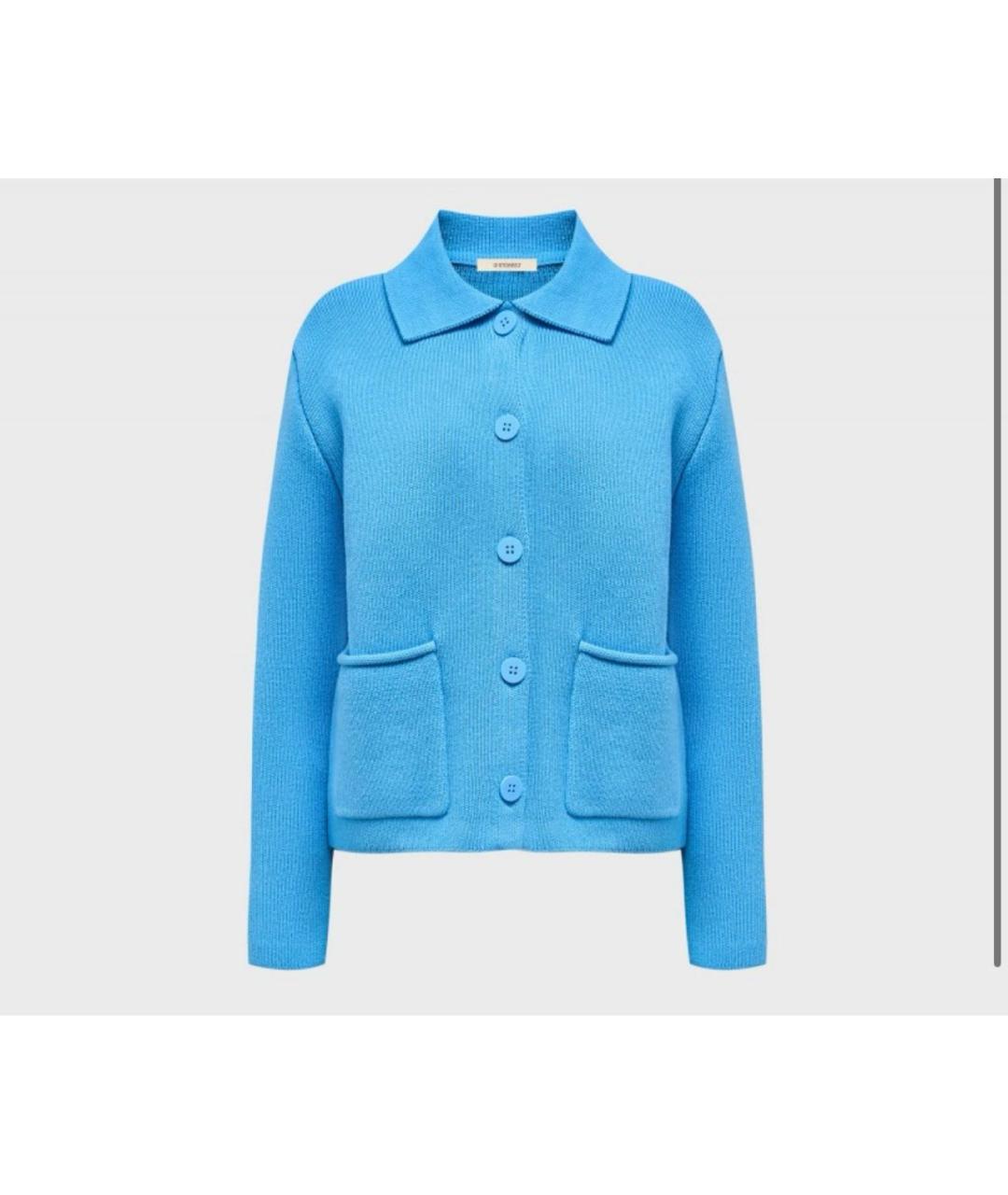 12 STOREEZ Голубой хлопковый жакет/пиджак, фото 9