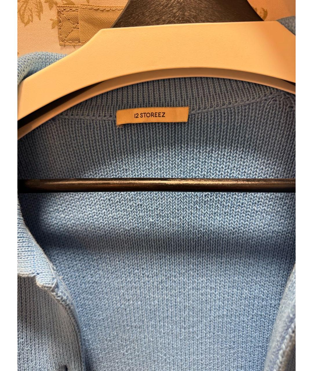 12 STOREEZ Голубой хлопковый жакет/пиджак, фото 3