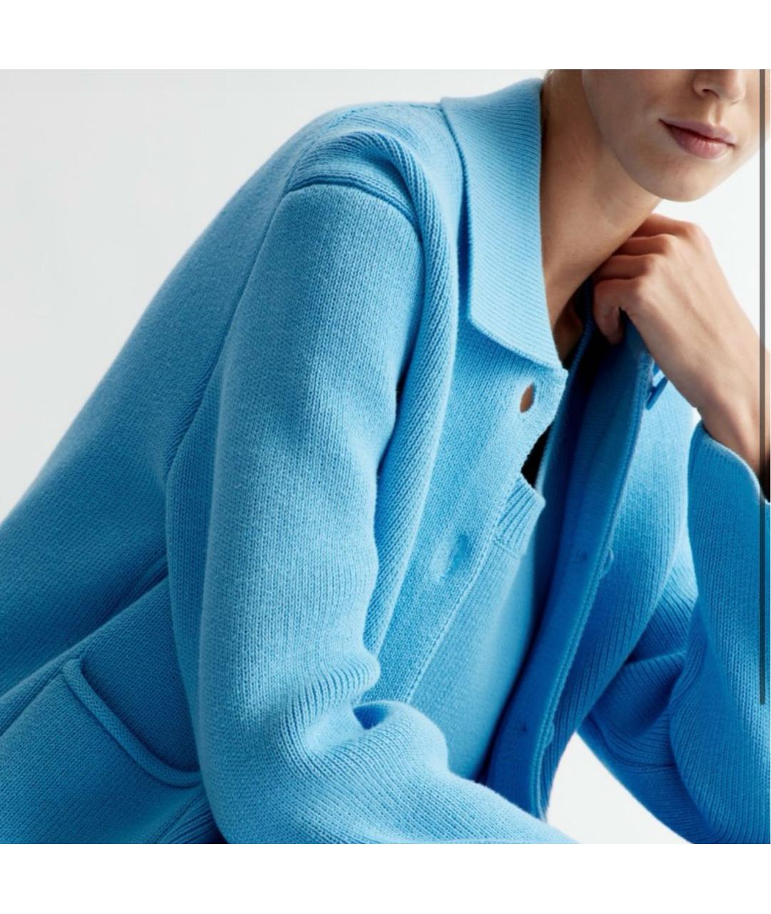 12 STOREEZ Голубой хлопковый жакет/пиджак, фото 7