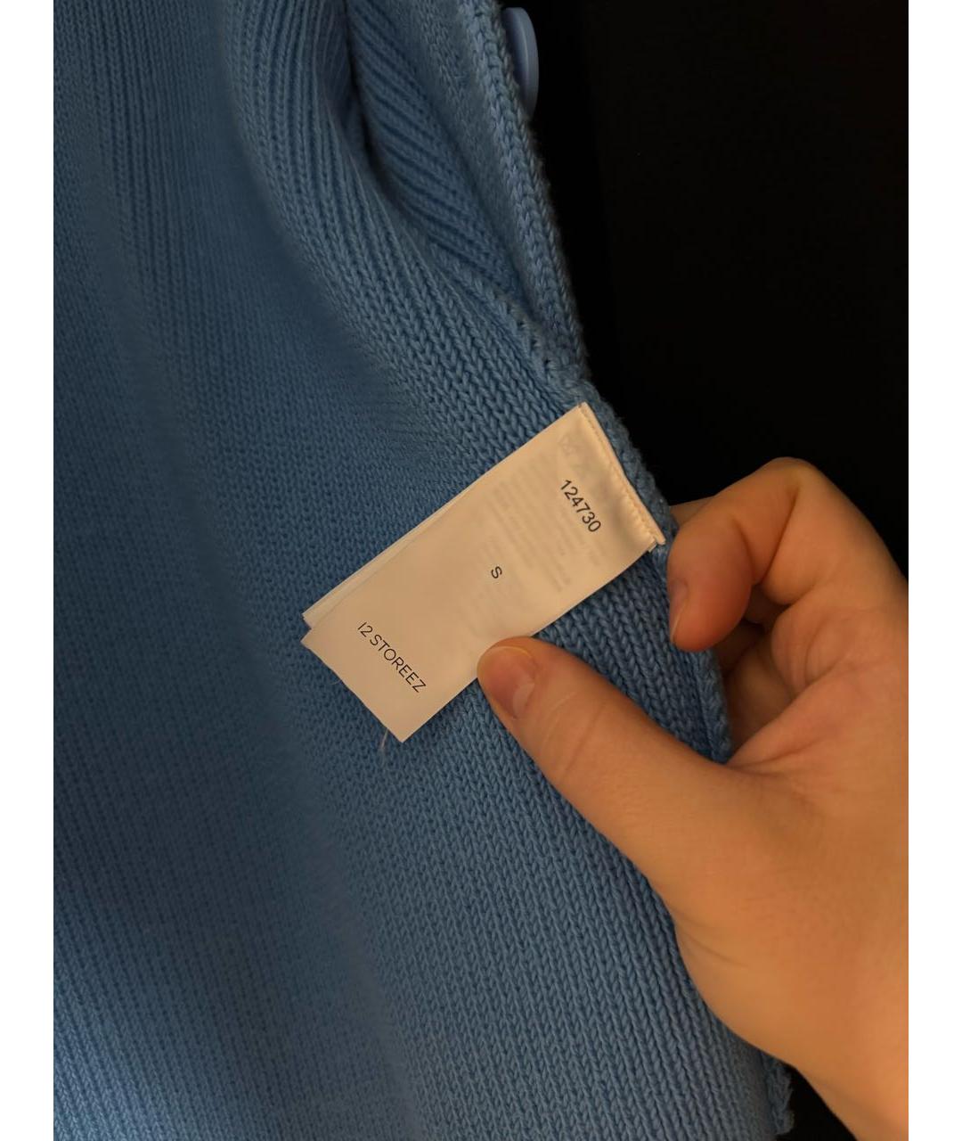 12 STOREEZ Голубой хлопковый жакет/пиджак, фото 5