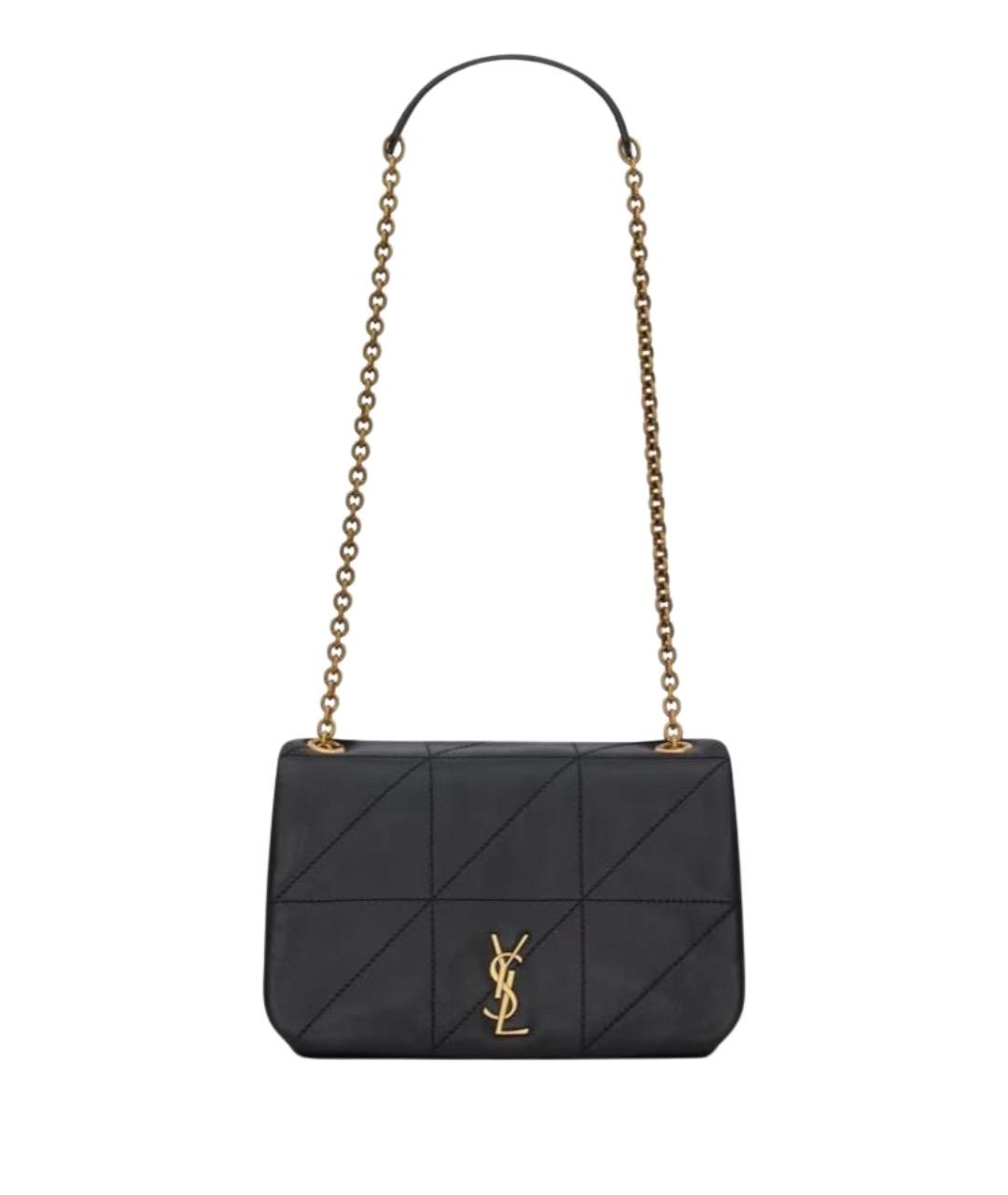 SAINT LAURENT Черная кожаная сумка через плечо, фото 1