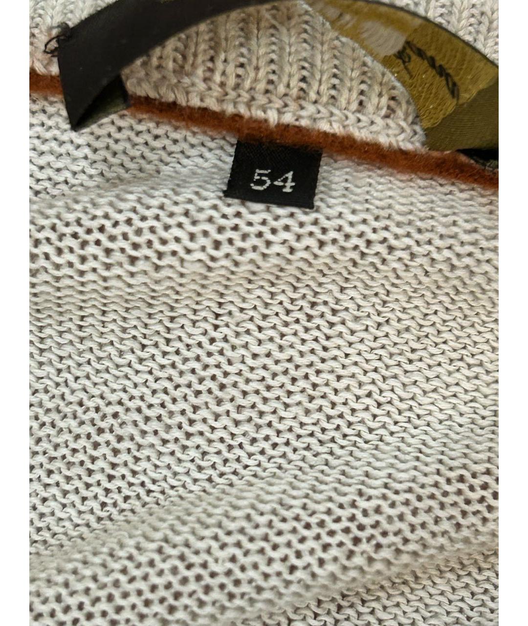 LORO PIANA Бежевый льняной джемпер / свитер, фото 6