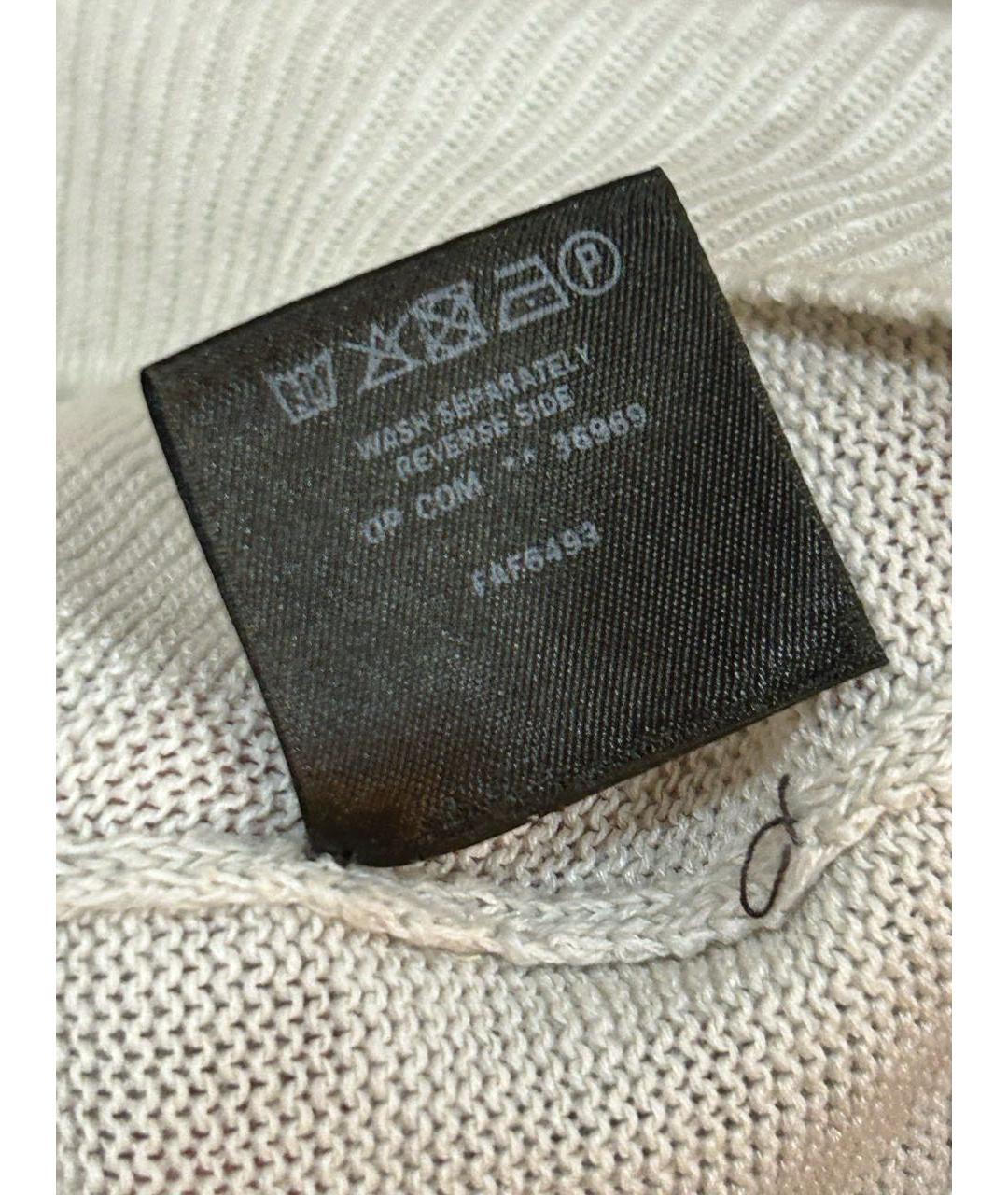 LORO PIANA Бежевый льняной джемпер / свитер, фото 5