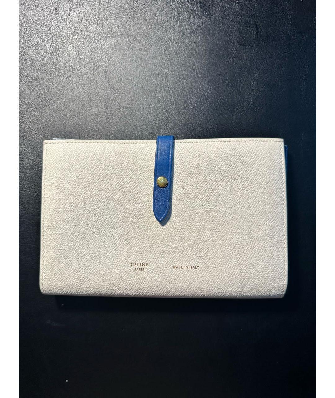 CELINE Белый кожаный кошелек, фото 9