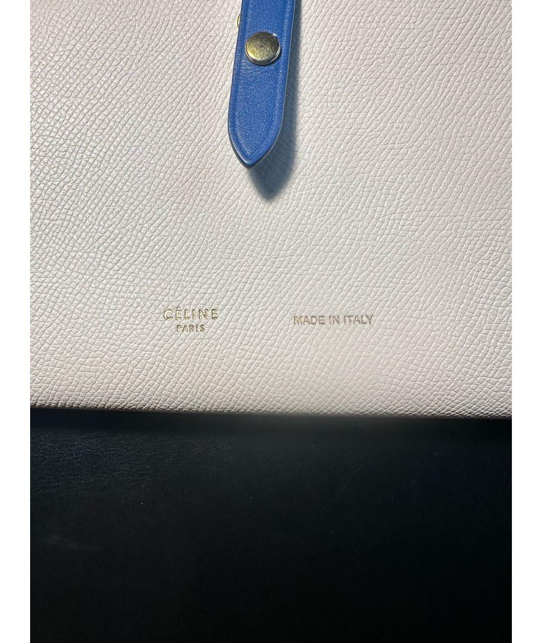 CELINE Белый кожаный кошелек, фото 6