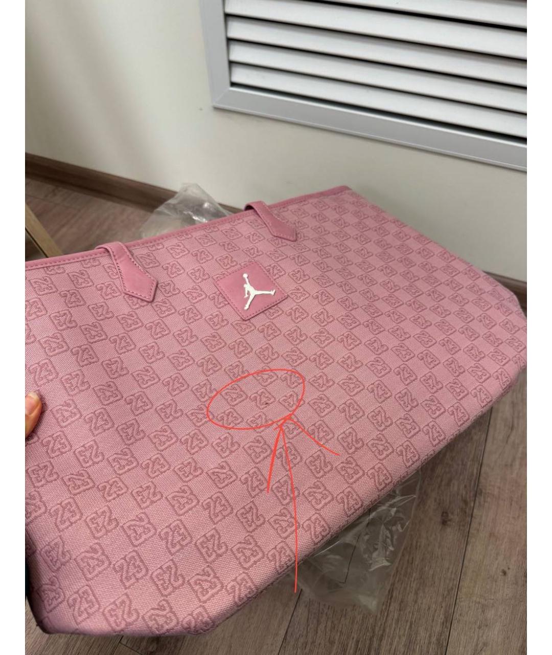 JORDAN Розовая сумка тоут, фото 8