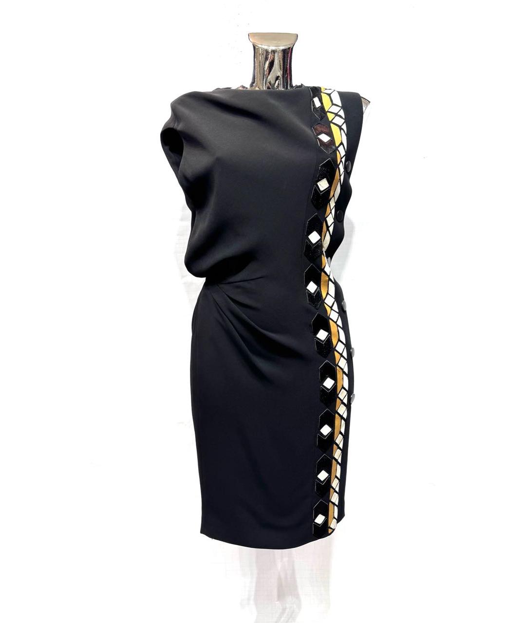 GIVENCHY Черное вискозное коктейльное платье, фото 8