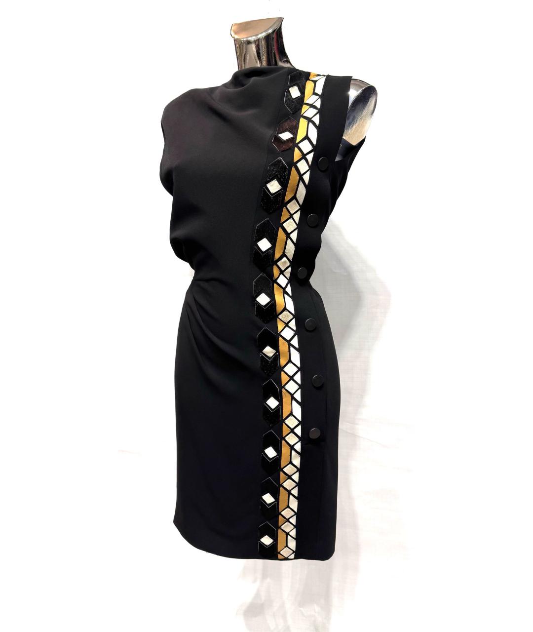 GIVENCHY Черное вискозное коктейльное платье, фото 2