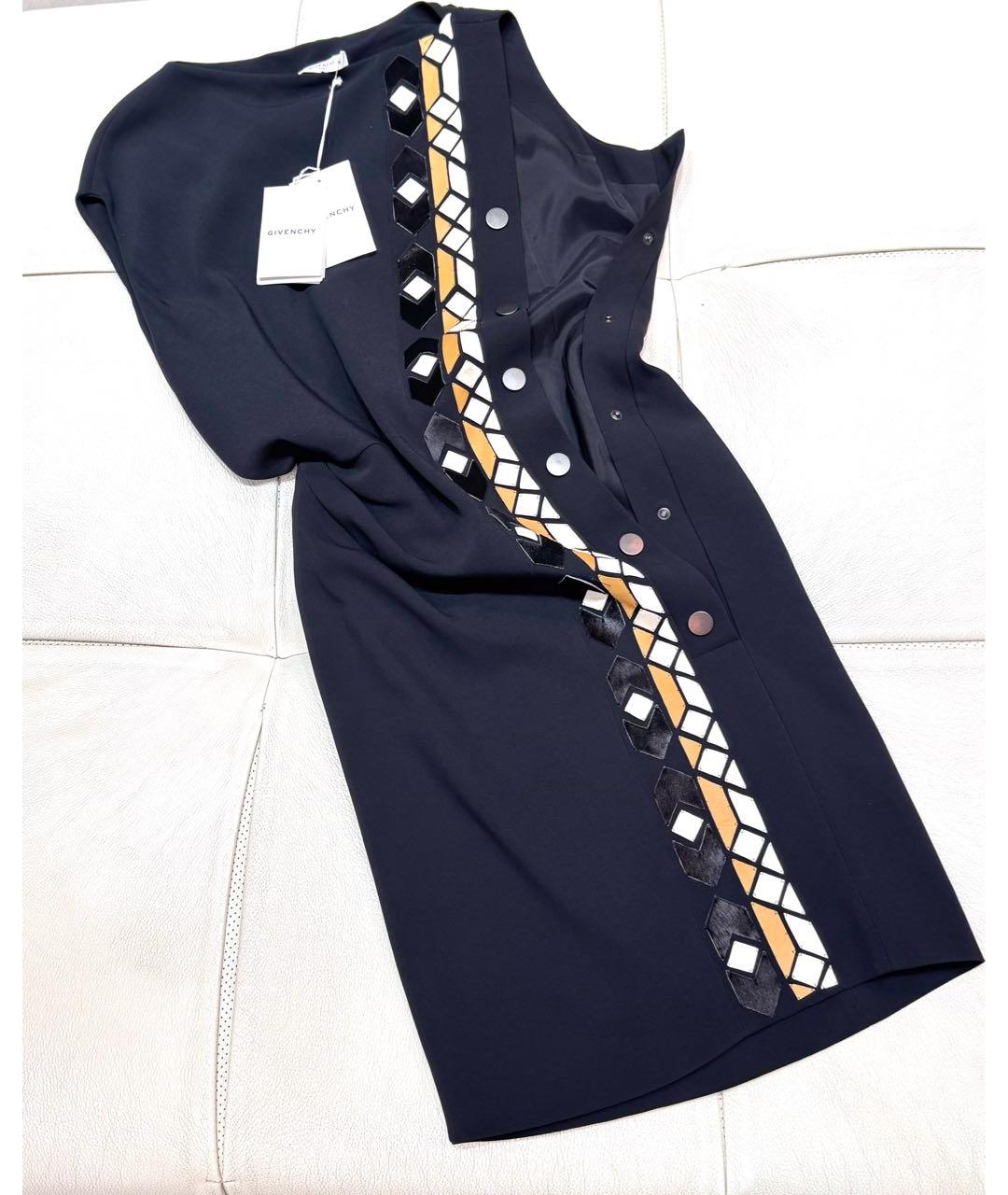 GIVENCHY Черное вискозное коктейльное платье, фото 5