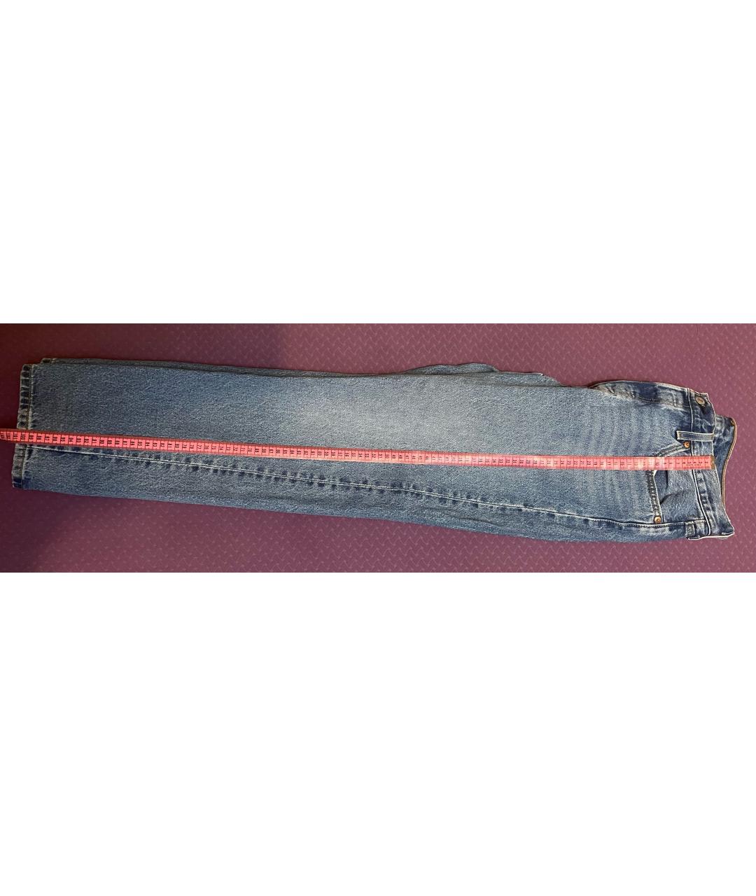 LEVI'S Синие хлопковые прямые джинсы, фото 6