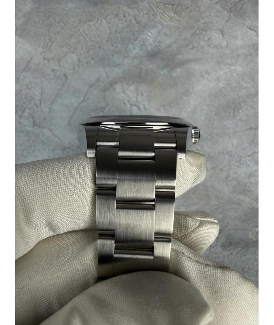 ROLEX Черные металлические часы, фото 5