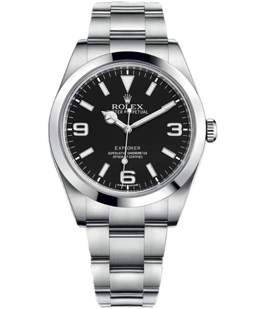 ROLEX Черные металлические часы, фото 1