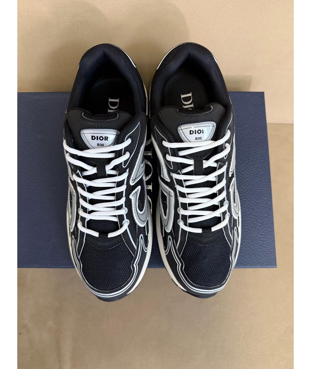 CHRISTIAN DIOR Черные текстильные низкие кроссовки / кеды, фото 2