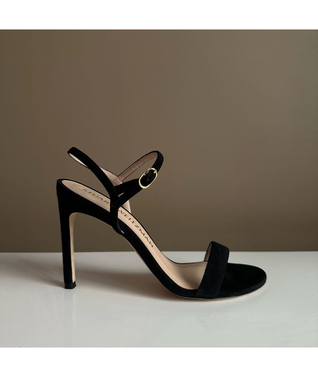 STUART WEITZMAN Черные замшевые босоножки, фото 9