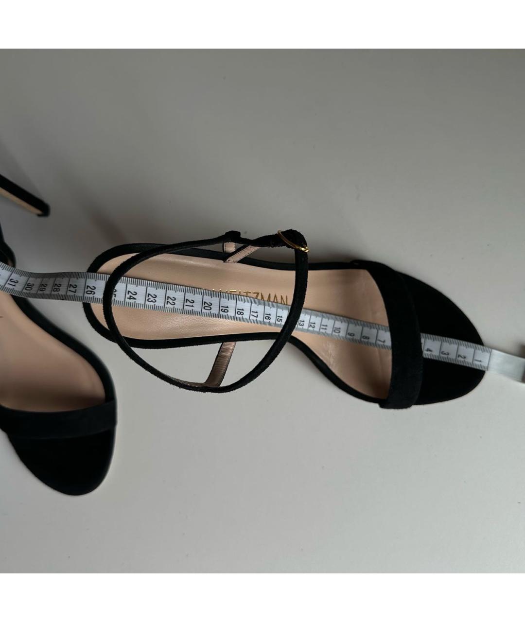 STUART WEITZMAN Черные замшевые босоножки, фото 5