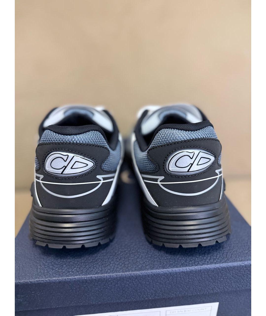 CHRISTIAN DIOR Серые текстильные низкие кроссовки / кеды, фото 4