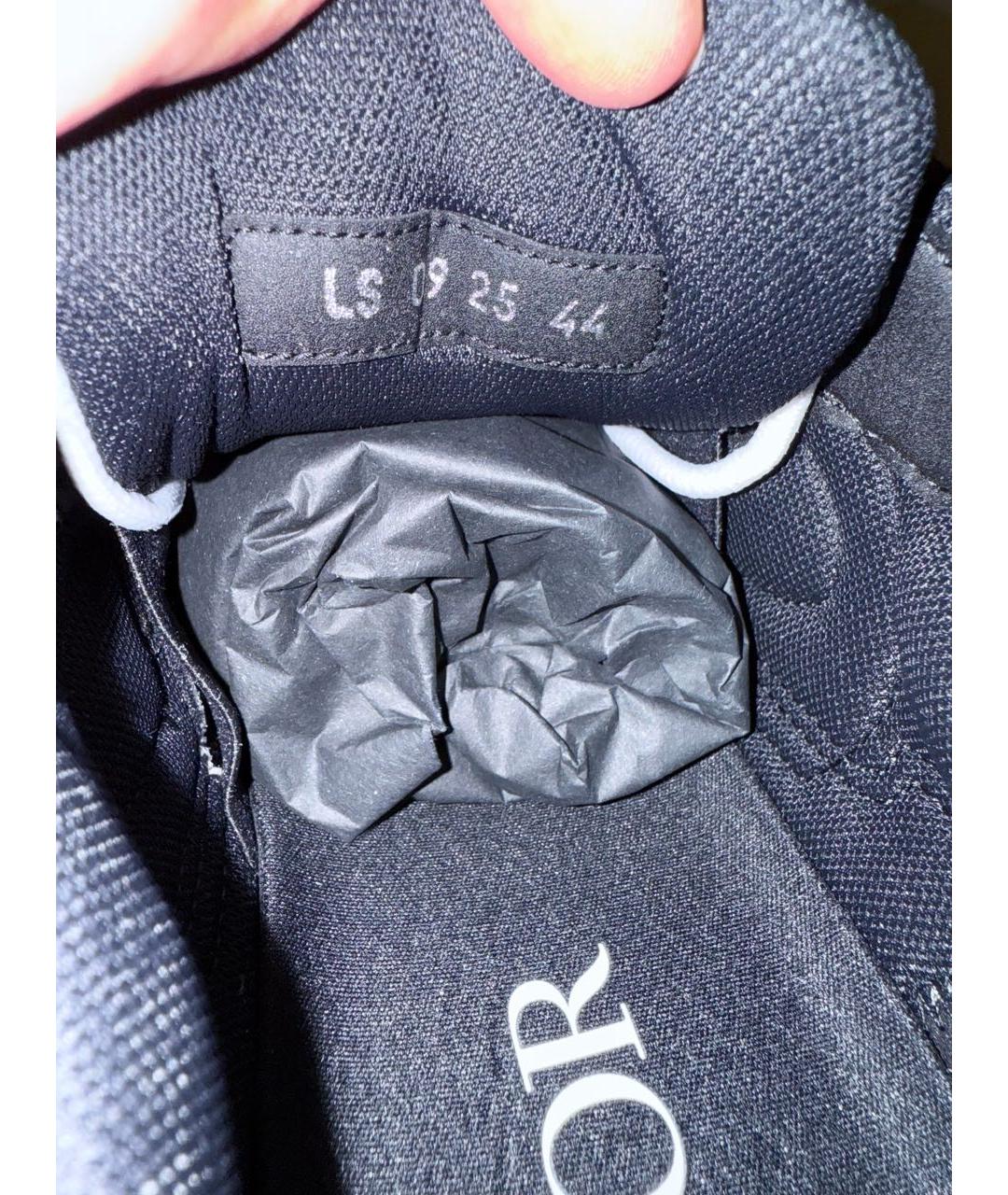 CHRISTIAN DIOR Серые текстильные низкие кроссовки / кеды, фото 6