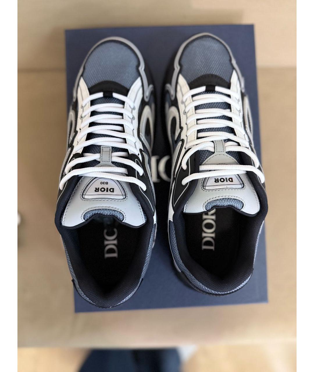 CHRISTIAN DIOR Серые текстильные низкие кроссовки / кеды, фото 2