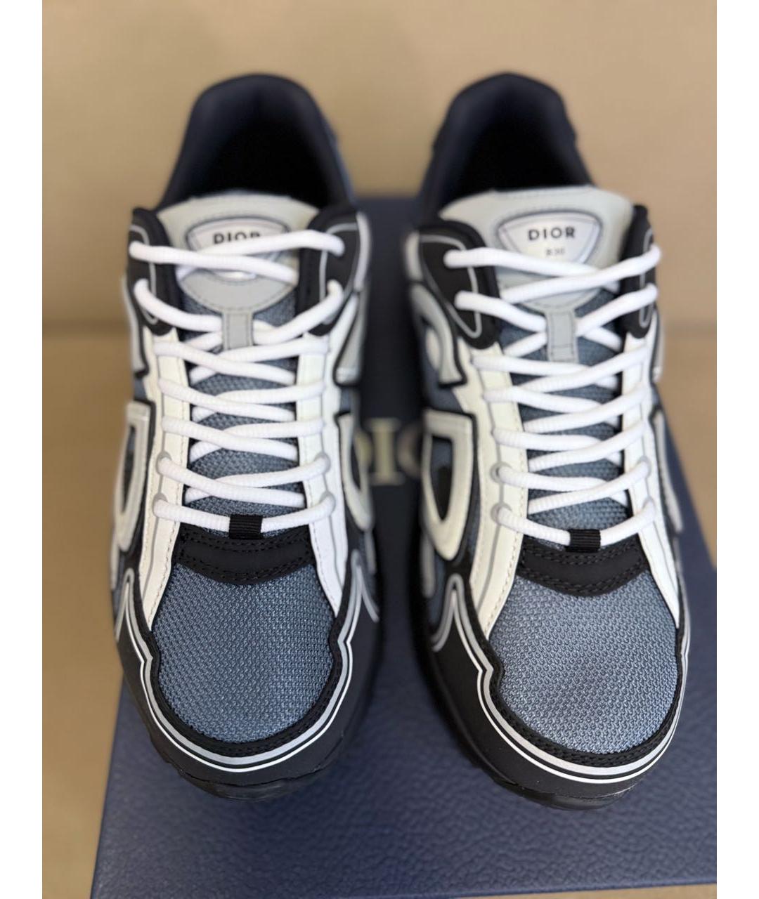 CHRISTIAN DIOR Серые текстильные низкие кроссовки / кеды, фото 3